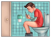 Vì sao không nên dùng điện thoại trong toilet