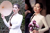 Hoa khôi 18 thôn vườn trầu Mong hết phong tỏa được mặc áo dài trên đất Việt