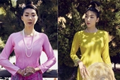 Siêu mẫu Ngọc Quyên khoe vẻ đẹp hoài cổ với áo dài trên đất Mỹ