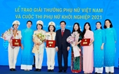 Giải thưởng Phụ nữ Việt Nam năm 2021 gọi tên 6 tập thể và 10 cá nhân xuất sắc