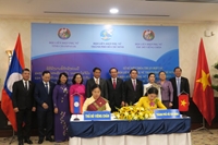 Hội LHPN TPHCM ký kết hợp tác với Hội LHPN thủ đô Viêng Chăn và tỉnh Champasak Lào