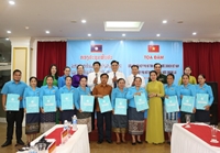 Liên hiệp Phụ nữ tỉnh Khăm Muộn Lào thăm và làm việc với Hội LHPN Hà Tĩnh