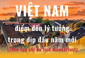 Báo Anh Việt Nam đứng thứ 8 trong 20 điểm đến hàng đầu dịp đầu Năm mới