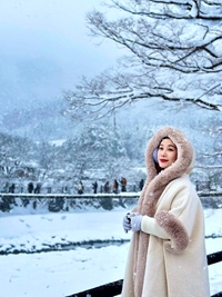 MC Anh Thơ kể kỷ niệm gặp bão tuyết tại Nhật