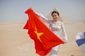 Tân Hoa hậu Môi trường Thế giới Nguyễn Thanh Hà rạng rỡ về nước sau đăng quang