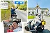 Lan tỏa trên mạng xã hội Vợ chồng Việt phượt xe máy xuyên Campuchia, Thái Lan trong 30 ngày