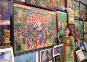 Nữ họa sỹ người Chăm với nhiều tác phẩm sinh động về Bác Hồ