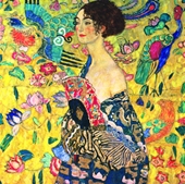 Lady with a fan , Klimt và tràng pháo tay như sấm