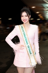 Phương Nhi mang kiện trang phục dân tộc 2 mét đến Miss International