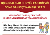 Khuyến cáo đối với công dân Việt Nam tại Israel