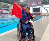 Kình ngư Vi Thị Hằng có cú đúp huy chương tại Asian Para Games 2023