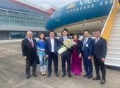 Chuyến bay đầu tiên đưa khách Nhật Bản từ Hokkaido đến sân bay Vân Đồn