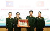 Đoàn phụ nữ quân đội Lào giao lưu, trao đổi kinh nghiệm công tác phụ nữ với Học viện Quân y