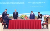 Hai Thủ tướng chứng kiến lễ ký văn kiện hợp tác giữa Việt Nam và Belarus