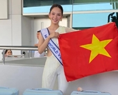 Mai Phương mang hơn 100kg hành lý thi Hoa hậu Thế giới sau 2 năm chờ đợi