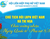 Chủ tịch Hội LHPN Việt Nam Hà Thị Nga chúc mừng nhân Ngày Quốc tế Phụ nữ 8 3