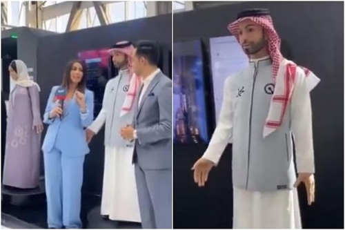 Robot nam đầu tiên của Saudi Arabia gây sốc vì sàm sỡ nữ phóng viên