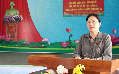 Đại biểu Quốc hội, Chủ tịch Hội LHPNVN Hà Thị Nga tiếp xúc cử tri huyện Tân Hồng và Hồng Ngự Đồng Tháp