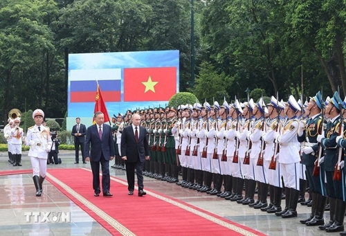 Lễ đón chính thức Tổng thống Liên bang Nga thăm cấp Nhà nước tới Việt Nam