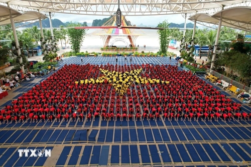 Hơn 1 000 người tham dự Ngày Quốc tế Yoga lần thứ 10 bên bờ Vịnh Bái Tử Long