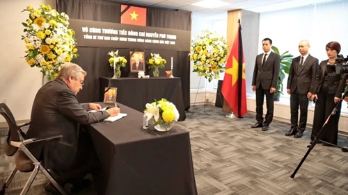 Các nhà lãnh đạo Liên hợp quốc, đại sứ các nước viếng Tổng Bí thư Nguyễn Phú Trọng