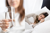 Uống quá ít hoặc quá nhiều nước có ảnh hưởng đến giấc ngủ